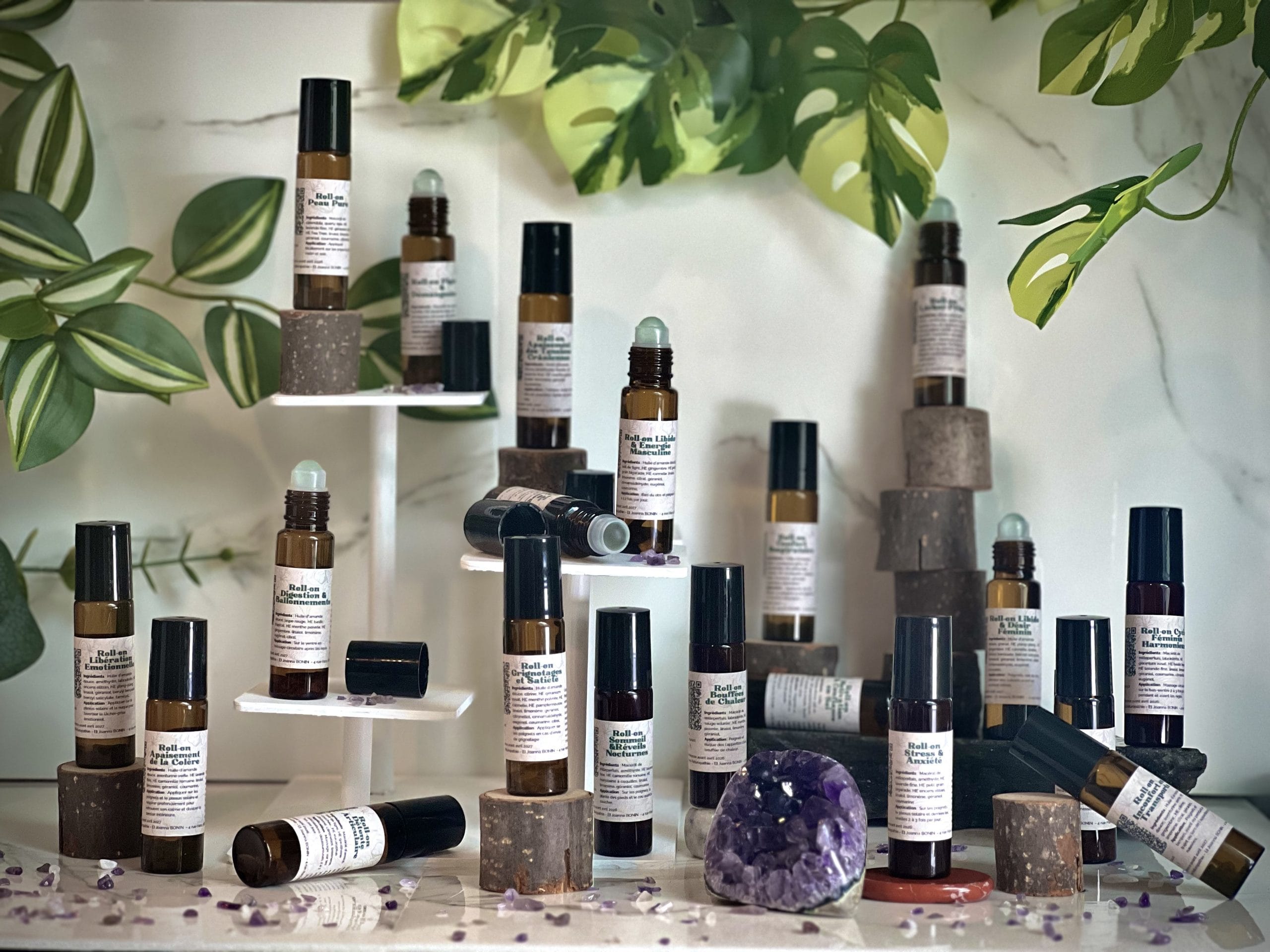 Roll on roll-on aromathérapie, huiles essentielles, problème du quotidien